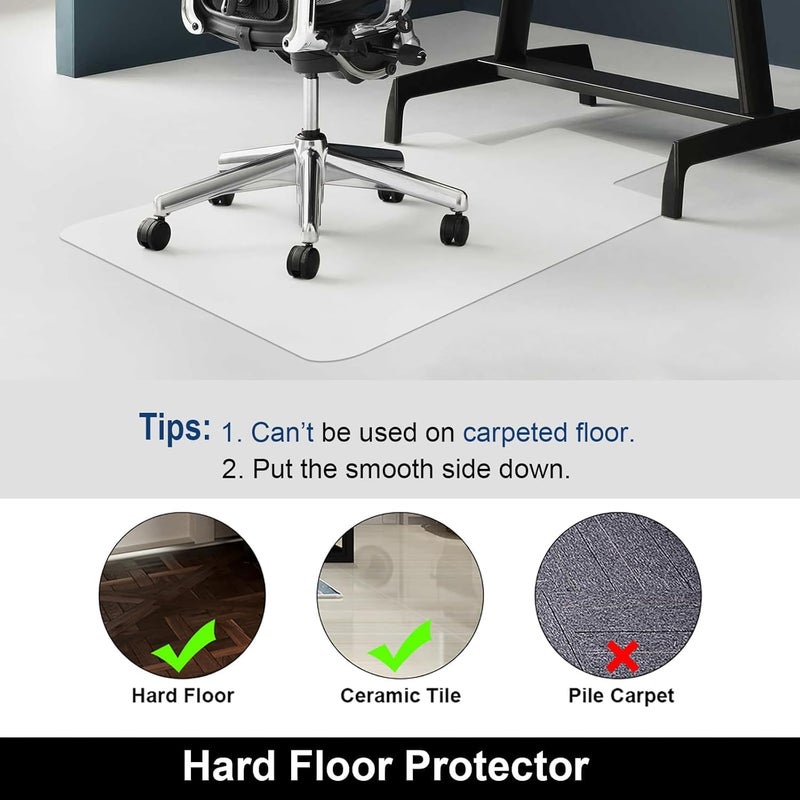 AiBOB 2 Pack Office Chair Mat for Hardwood Floor, 36 X 48 inches, Hard Floor Chair Mats Under Computer Desk, Easy Glide for Rolling Chairs, No Curling - Image 5